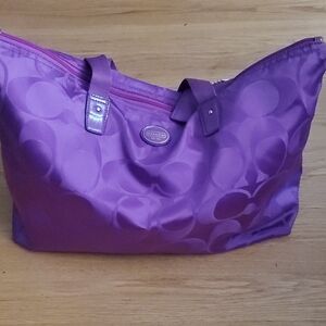 Coach Vibrant Purple Tote Bag
